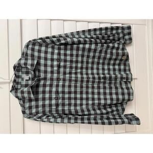 Women’s blue and brown Carhartt flannel size Medium